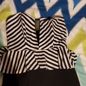 Black and white mini dress.